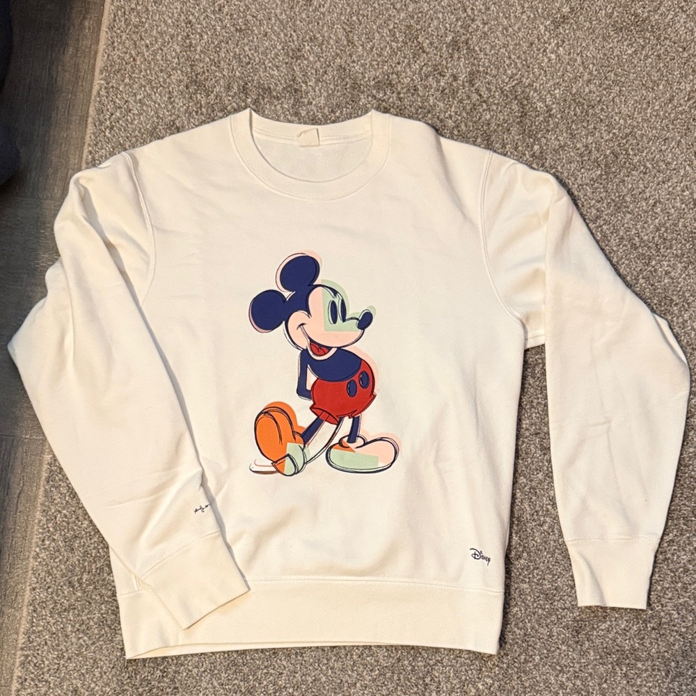 Disney Cream Mickey Mouse Men's Sweatshirt